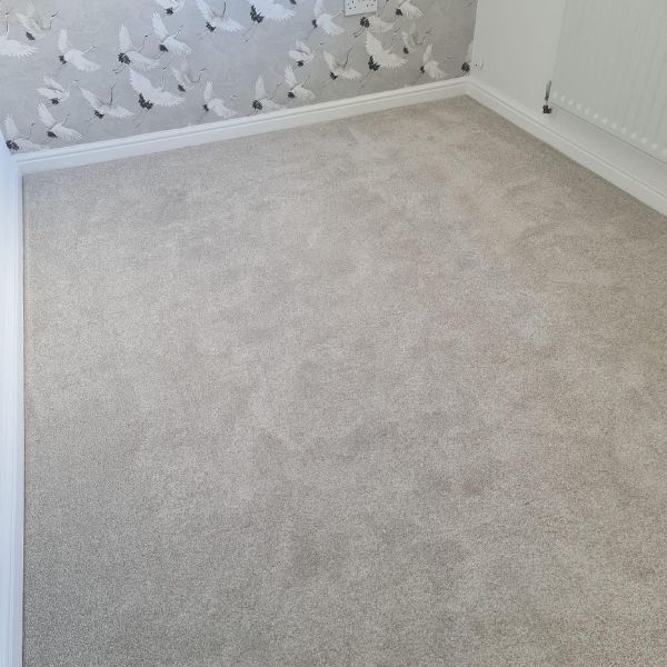 Classic Charm Heathers Carpet - Starbright installed in bedroom