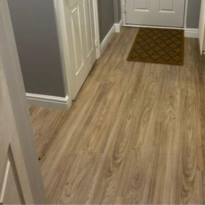 Sierra Exempla luxury vinyl tile with blossom oak finish fitted in a hallway in Grange Park, Northampton