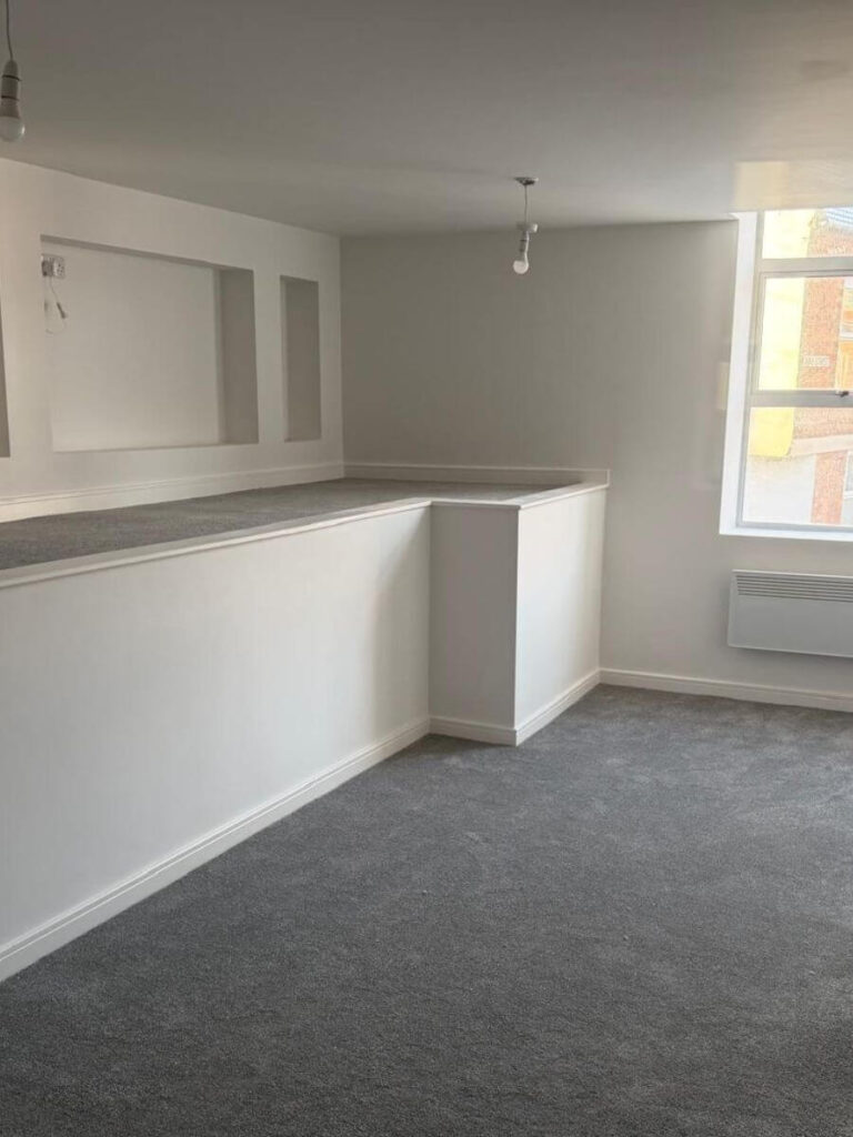 Grey Carpets installed in the flats at Allinson House in Northampton.